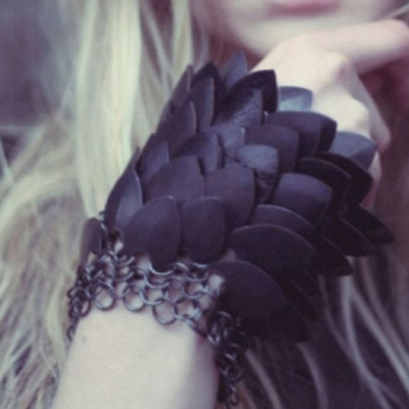 Fannie Schiavoni Leather Scale Bracelet. I bought it at Barneys. Stunning - Picture 2 of 2